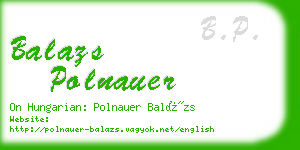 balazs polnauer business card